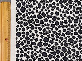 アニマルツイルプリント「ヒョウ柄」白地