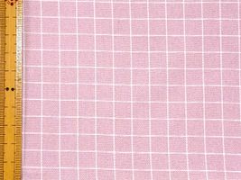 【現品限り特価】約1cm格子のオックスプリントピンク