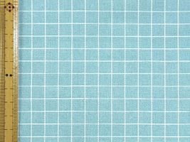 約1cm格子のオックスプリントターコイズブルー