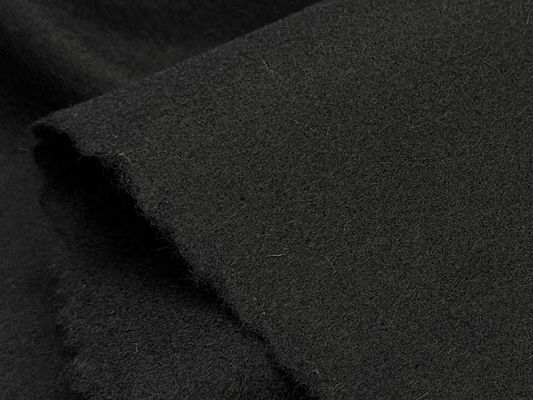 【現品限り特価】ブラックウールフラノ無地