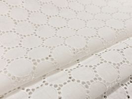 サークル模様のコットンレースオフホワイト