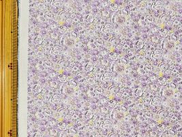 コットンこばやし やわらかなお花畑のブロードプリントパープル