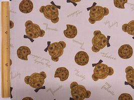 【現品限り特価】クマさんとチョコクッキーのオックスプリントラベンダー