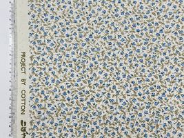 コットンこばやしブロードプリント「カスミソウ」ブルー