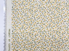 コットンこばやしブロードプリント「カスミソウ」イエロー