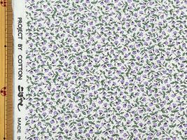 コットンこばやしブロードプリント「カスミソウ」パープル