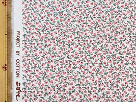 コットンこばやしブロードプリント「カスミソウ」レッド系