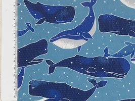 星の砂とクジラのクールクロスニットマリンブルー