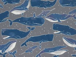 星の砂とクジラのクールクロスニットグレー