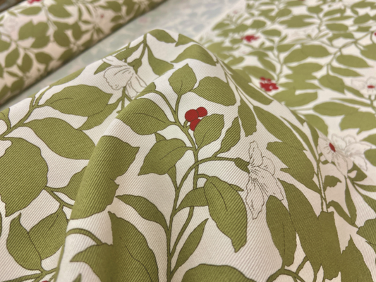 コットンこばやし 花と葉と実のツイルプリント