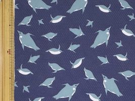海飛ぶペンギンのクールクロスニットネイビー