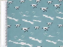 風流な浜千鳥のクールクロスニットペールブルー