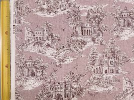 トワルドジュイの綿麻キャンバスプリントくすみピンク