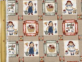 カントリー調スケアープリント「John&Emily」ベージュ