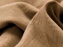 ニュアンスカラーの広幅ぽこぽこダブルガーゼくすみブラウン