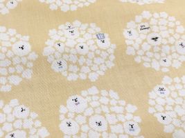コットンこばやし ダブルガーゼプリント「ポップコーンドッグ」イエロー