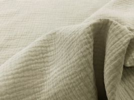 ニュアンスカラーの広幅ぽこぽこダブルガーゼライトグレー