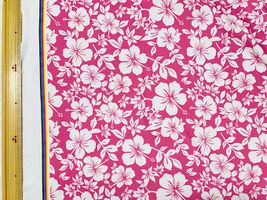 ハイビスカスのハワイアンクールクロスニットショッキングピンク