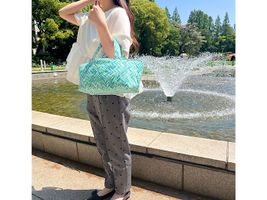 幾何学模様のネオンカラーオックスプリント_拡大イメージ