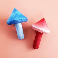 「おいしくてあやしい」キノコのパネルシーチングプリント_拡大イメージ