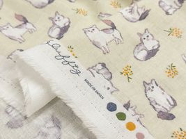 ノルウェージャンフォレストキャットのダブルガーゼプリント_拡大イメージ