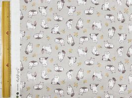 ノルウェージャンフォレストキャットのダブルガーゼプリントグレー