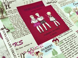 【現品限り特価】YUWAシャーティングプリント「Children's Daily Life」レッド