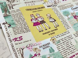 【現品限り特価】YUWAシャーティングプリント「Children's Daily Life」イエロー