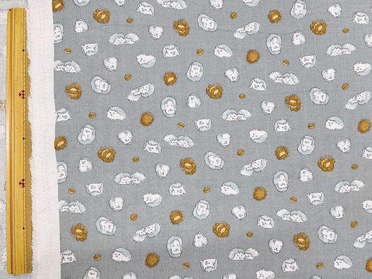 【現品限り特価】ハリネズミといがぐりのダブルガーゼプリント