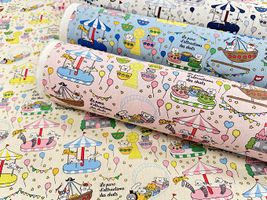 コットンこばやし綿麻キャンバスプリント「ニャンダーランド」_拡大イメージ