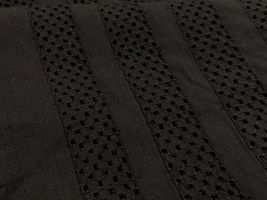 【現品限り特価】Exclusive Collection ストライプのコットンローンレースブラック