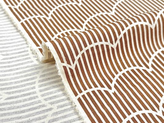 オックスプリント 波ボーダーと 3ミリストライプ