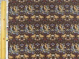 北欧調シーチングプリント「ウマダマスク」ホースブラウン