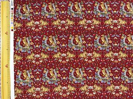 北欧調シーチングプリント「ウマダマスク」ワインレッド