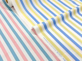 カラフルハッピーなストライプ ブロードプリント_拡大イメージ