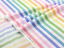 カラフルハッピーなストライプ ブロードプリント_拡大イメージ