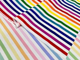 カラフルハッピーなストライプ ブロードプリント_拡大イメージ