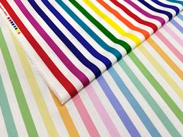カラフルハッピーなストライプ ブロードプリント_拡大イメージ