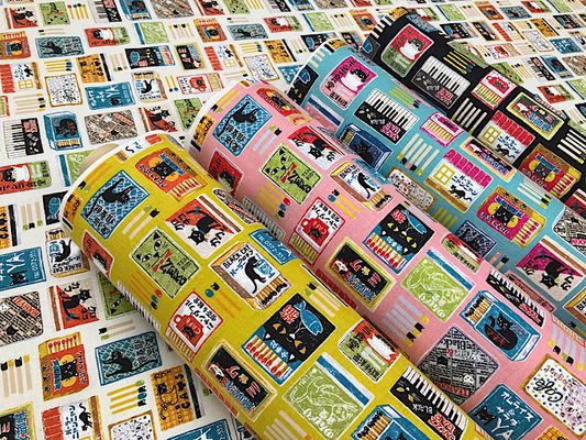 スケアープリント にゃんこだ和「マッチ箱とにゃんこ」