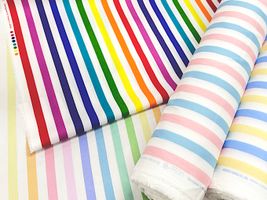 カラフルハッピーなストライプ ブロードプリント_拡大イメージ
