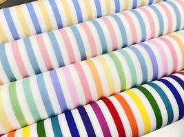 カラフルハッピーなストライプ ブロードプリント_拡大イメージ