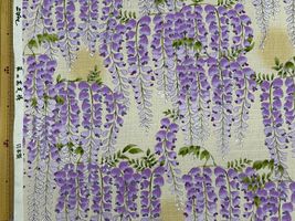 コットンこばやし サザンクロスプリント「藤の花文様」アイボリー