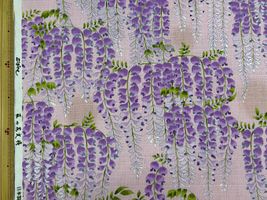 コットンこばやし サザンクロスプリント「藤の花文様」ピンク