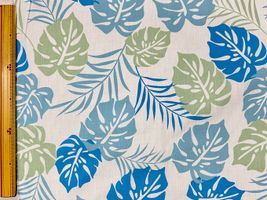 「モンステラ」の綿ポリハワイアンプリントホワイト系