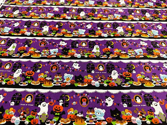 ハロウィンプリント「オバケたちの晩餐会」