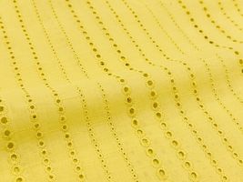 【現品限り特価】Exclusive Collection ビビッドカラーのコットンレース 「ストライプ」イエロー