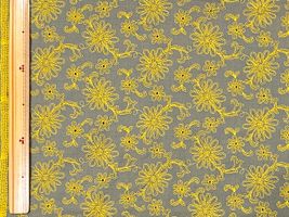 【現品限り特価】Exclusive Collection イエローフラワーのコットンレース_拡大イメージ