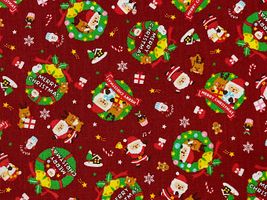 クリスマスプリント「Christmasリース」レッド