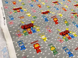 コットンこばやしコットンキャンバスプリント「ネコレンジャー」_拡大イメージ