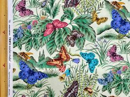 『nora.』シーチングプリント「Lepidoptera」リーフグリーン
